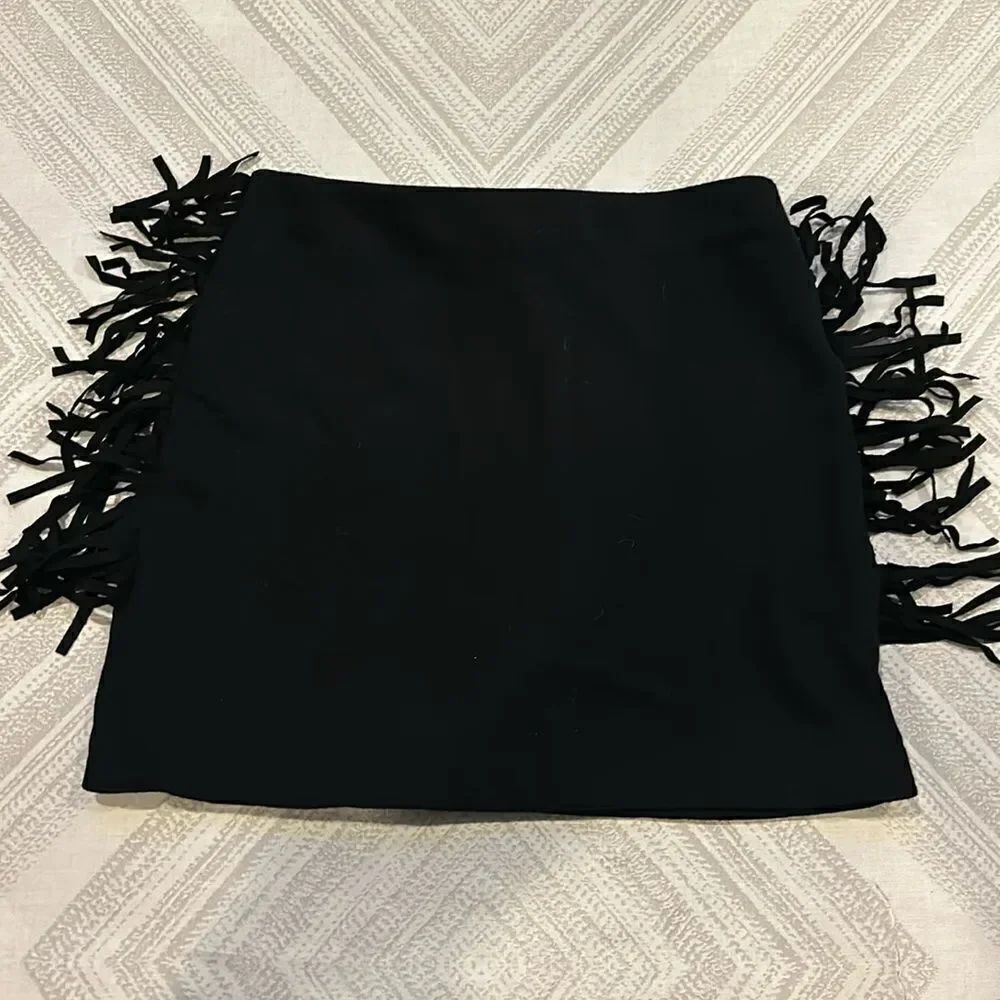 Polo Ralph Lauren Girls Black Side Fringe Skirt